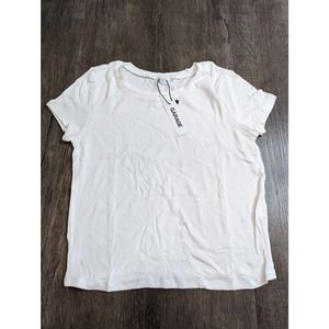 Garage Ribbed Short Sleeve Tee in Cream